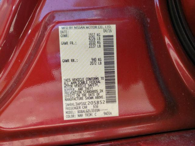 Photo 10 from auction – 2016 NISSAN ALTIMA 2.5 with VIN 1N4AL3AP1GC205852