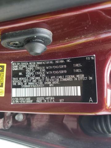 Photo 10 from auction – 2016 TOYOTA HIGHLANDER with VIN 5TDDKRFH1GS354551