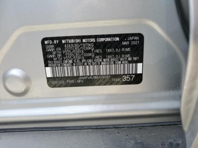 Photo 10 from auction – 2021 MITSUBISHI OUTLANDER with VIN JA4APVAU9MU026281