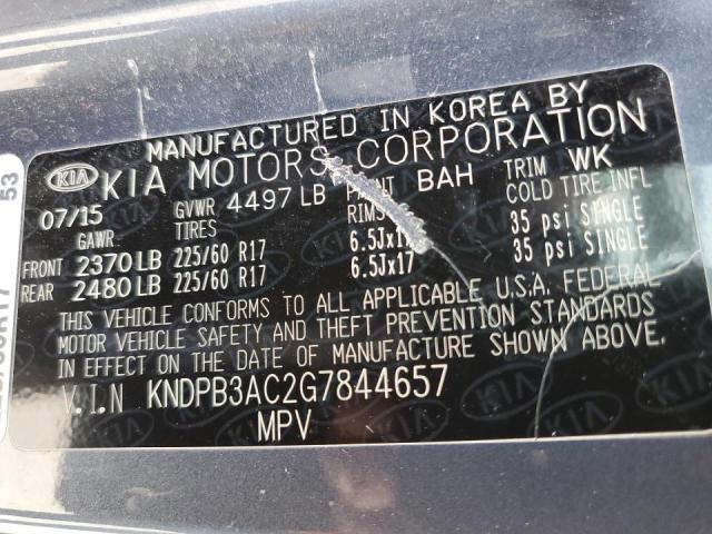 Photo 10 from auction – 2016 KIA SPORTAGE L with VIN KNDPB3AC2G7844657