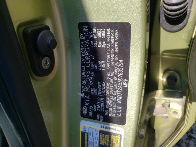 Photo 10 from auction – 2013 KIA SOUL with VIN KNDJT2A55D7635794
