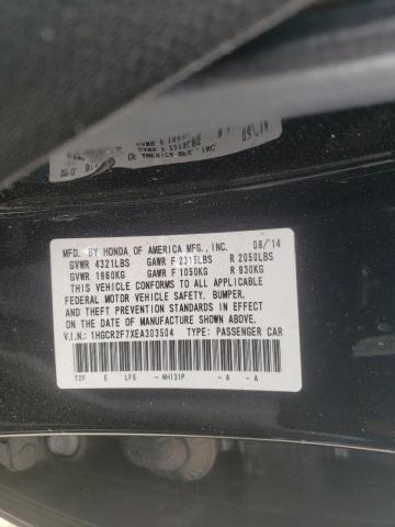 Photo 10 from auction – 2014 HONDA ACCORD EX with VIN 1HGCR2F7XEA303504