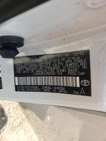 Photo 10 from auction – 2011 TOYOTA PRIUS with VIN JTDKN3DU9B0261154
