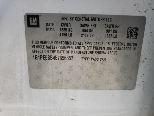 Photo 10 from auction – 2014 CHEVROLET CRUZE LT with VIN 1G1PE5SB4E7356857