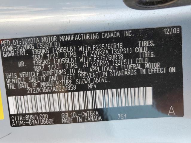 Zdjęcie 10 z aukcji – 2010 LEXUS RX 350 z VIN 2T2ZK1BA7AC020858