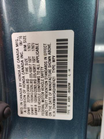 Photo 10 from auction – 2016 HONDA CR-V EX with VIN 2HKRM4H54GH687421