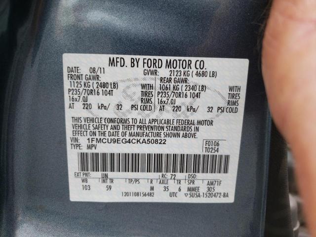 Photo 10 from auction – 2012 FORD ESCAPE LIM with VIN 1FMCU9EG4CKA50822