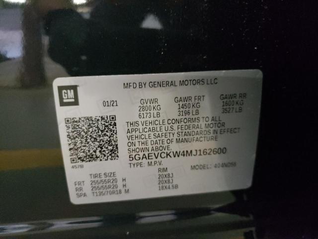 Photo 10 from auction – 2021 BUICK ENCLAVE AV with VIN 5GAEVCKW4MJ162600