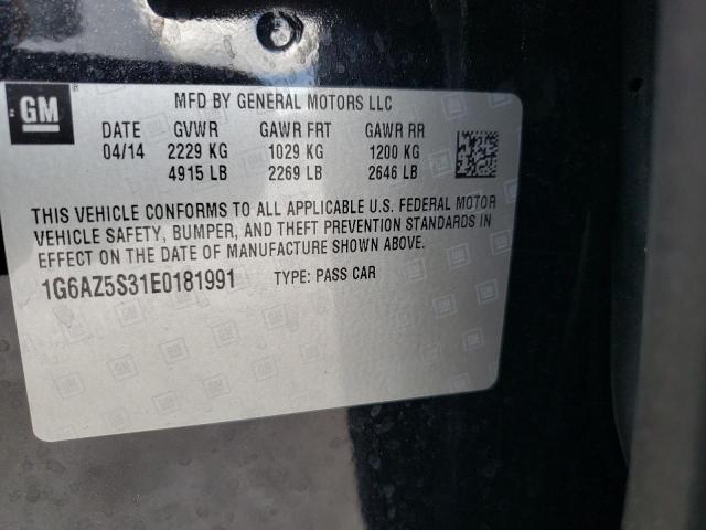 Photo 10 from auction – 2014 CADILLAC CTS PREMIU with VIN 1G6AZ5S31E0181991