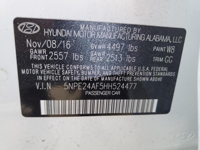Photo 10 from auction – 2017 HYUNDAI SONATA SE with VIN 5NPE24AF5HH524477
