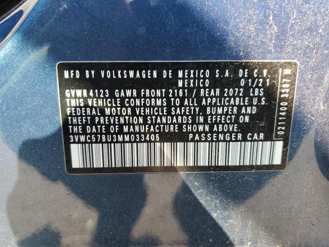 Photo 10 from auction – 2021 VOLKSWAGEN JETTA S with VIN 3VWC57BU3MM033405