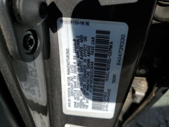 Photo 10 from auction – 2002 TOYOTA CAMRY LE with VIN 4T1BF32K52U513646