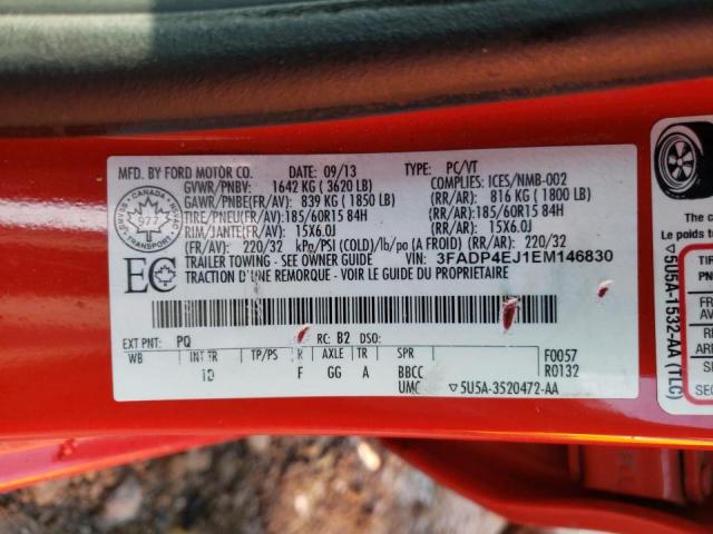 Photo 10 from auction – 2014 FORD FIESTA SE with VIN 3FADP4EJ1EM146830