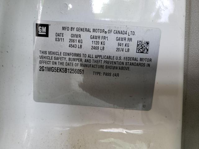Photo 10 from auction – 2011 CHEVROLET IMPALA LT with VIN 2G1WG5EK5B1256051