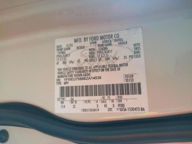 Photo 10 from auction – 2006 FORD EXPLORER L with VIN 1FMEU75886ZA14536