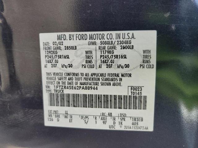 Photo 10 from auction – 2002 FORD RANGER SUP with VIN 1FTZR45E62PA88944