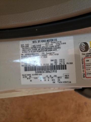 Photo 10 from auction – 2008 LINCOLN MKZ with VIN 3LNHM26T38R621910