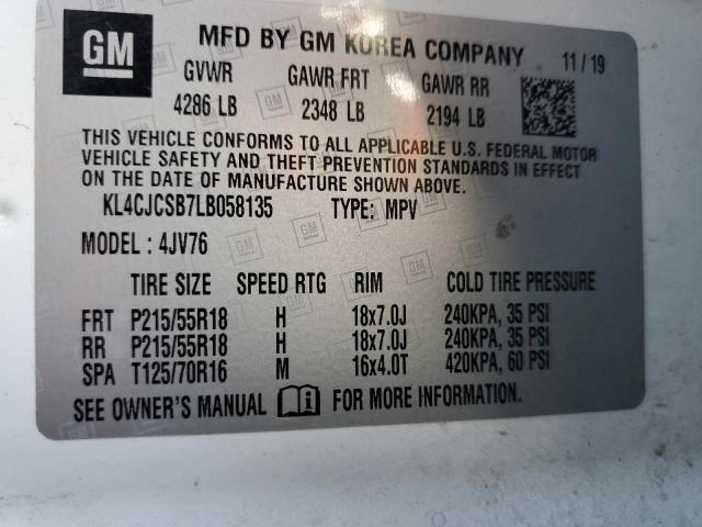 Photo 10 from auction – 2020 BUICK ENCORE ESS with VIN KL4CJCSB7LB058135