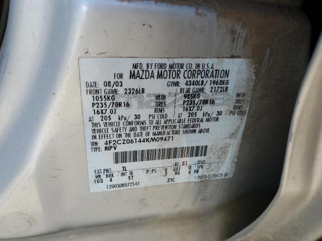 Photo 10 from auction – 2004 MAZDA TRIBUTE with VIN 4F2CZ06144KM09471