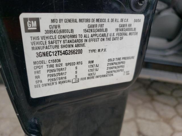 Photo 10 from auction – 2004 CHEVROLET AVALANCHE with VIN 3GNEC12T54G266200