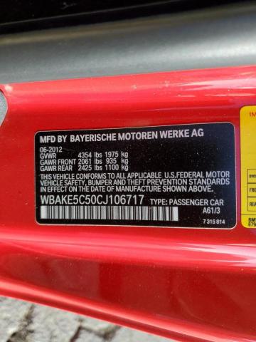 Photo 10 from auction – 2012 BMW 328 I SULE with VIN WBAKE5C50CJ106717