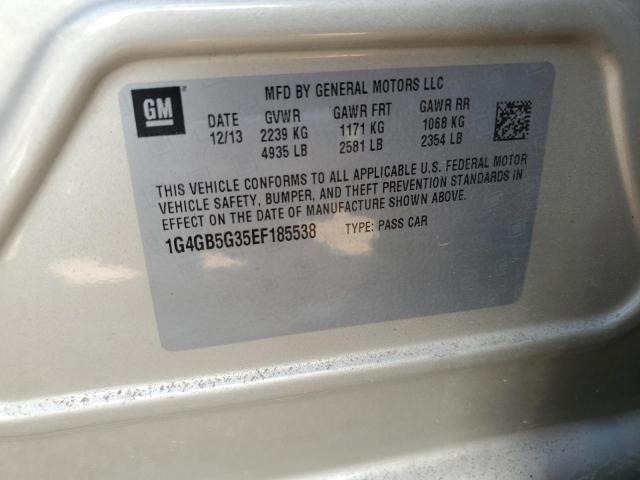 Photo 10 from auction – 2014 BUICK LACROSSE with VIN 1G4GB5G35EF185538