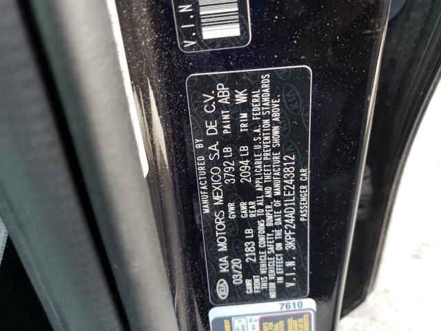 Photo 10 from auction – 2020 KIA FORTE FE with VIN 3KPF24AD1LE243812