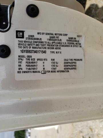 Photo 10 from auction – 2004 CADILLAC SRX with VIN 1GYEE637340171540
