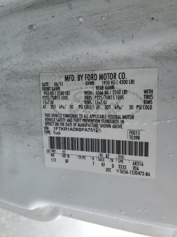Photo 10 from auction – 2011 FORD RANGER with VIN 1FTKR1AD6BPA75124