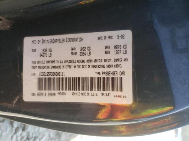 Photo 10 from auction – 2002 CHRYSLER SEBRING LI with VIN 1C3EL65R32N302111