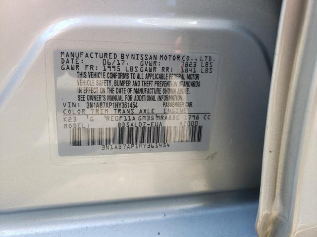 Photo 10 from auction – 2017 NISSAN SENTRA S with VIN 3N1AB7AP1HY361454