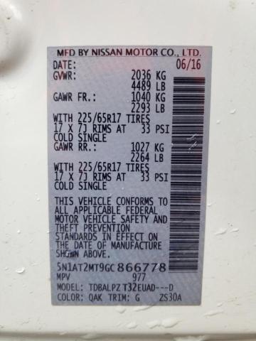 Photo 10 from auction – 2016 NISSAN ROGUE S with VIN 5N1AT2MT9GC866778