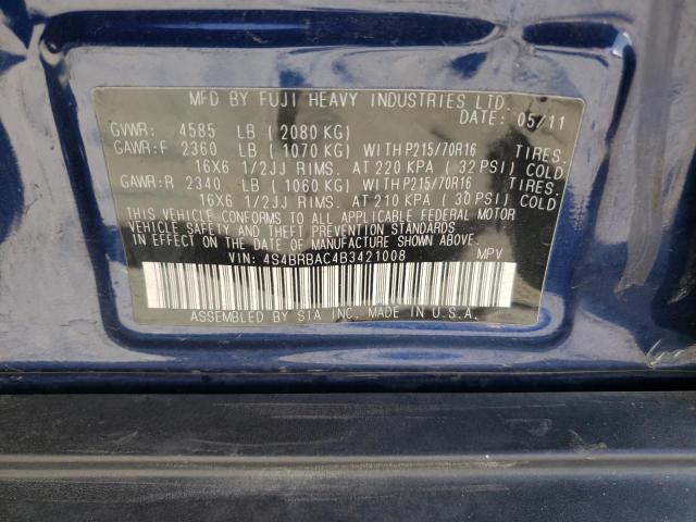 Снимка 10 от търг – 2011 SUBARU OUTBACK 2. с VIN 4S4BRBAC4B3421008