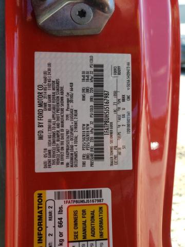 Photo 10 from auction – 2018 FORD MUSTANG with VIN 1FATP8UH5J5167987
