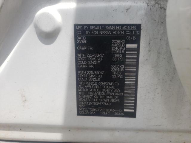 Photo 10 from auction – 2016 NISSAN ROGUE S with VIN KNMAT2MT6GP677440