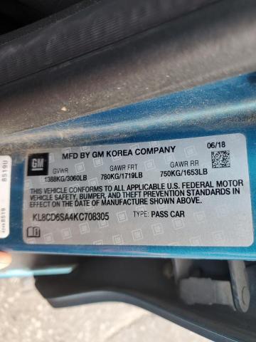 Photo 10 from auction – 2019 CHEVROLET SPARK 1LT with VIN KL8CD6SA4KC708305