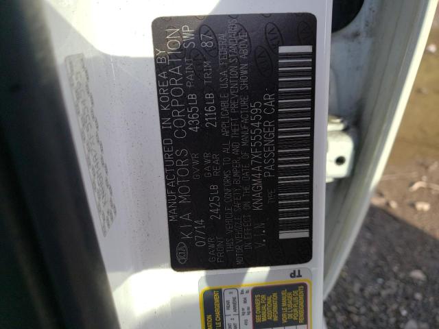 Photo 10 from auction – 2015 KIA OPTIMA LX with VIN KNAGM4A7XF5554595