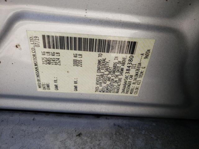 Photo 10 from auction – 2019 NISSAN MAXIMA S with VIN 1N4AA6AV5KC384380