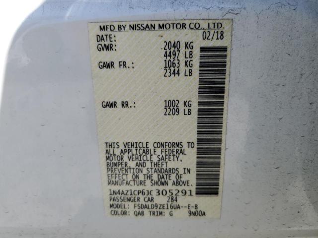 Photo 10 from auction – 2018 NISSAN LEAF S with VIN 1N4AZ1CP6JC305291
