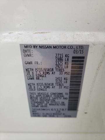 Photo 10 from auction – 2015 NISSAN PATHFINDER with VIN 5N1AR2MM1FC651787