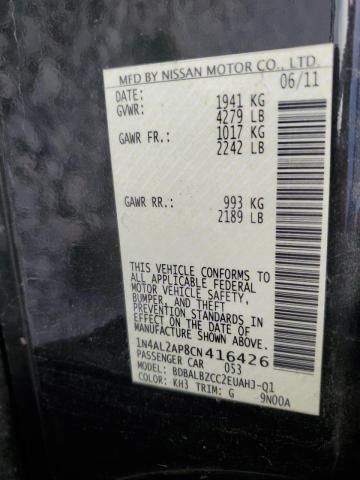 Photo 10 from auction – 2012 NISSAN ALTIMA BAS with VIN 1N4AL2AP8CN416426