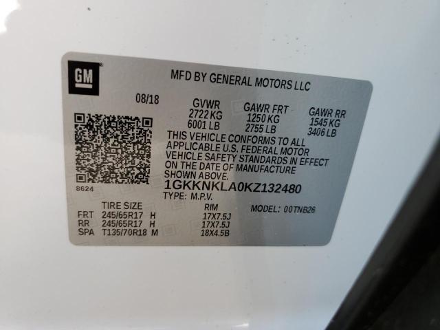 Photo 10 from auction – 2019 GMC ACADIA SLE with VIN 1GKKNKLA0KZ132480