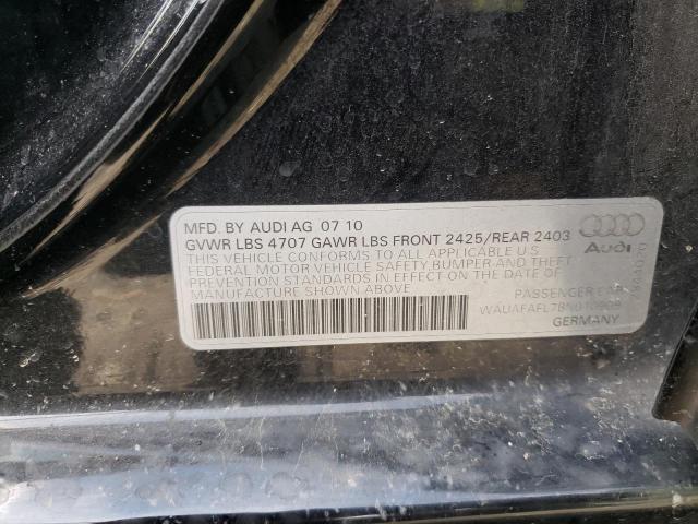 Photo 10 from auction – 2011 AUDI A4 PREMIUM with VIN WAUAFAFL7BN010909