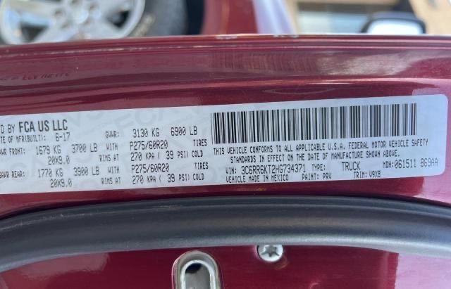 Photo 10 from auction – 2017 RAM 1500 ST with VIN 3C6RR6KT2HG734371