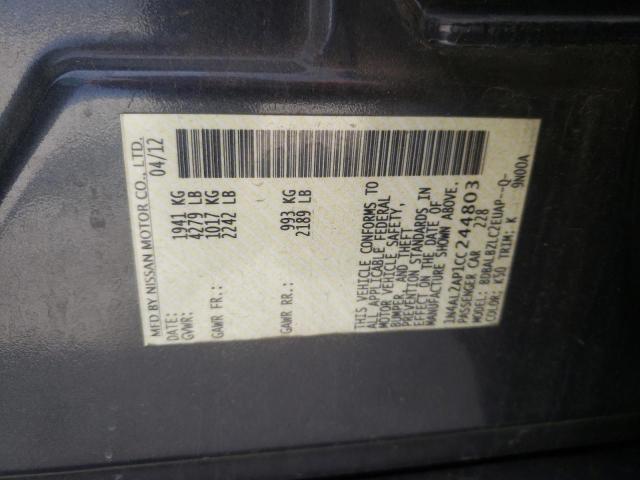 Photo 10 from auction – 2012 NISSAN ALTIMA BAS with VIN 1N4AL2AP1CC244803