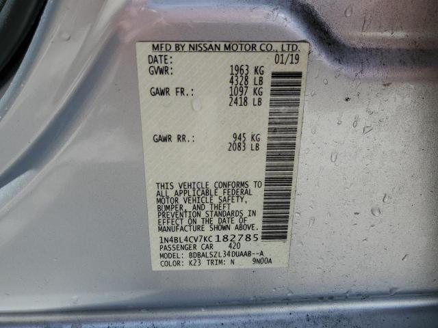 Photo 10 from auction – 2019 NISSAN ALTIMA SR with VIN 1N4BL4CV7KC182785