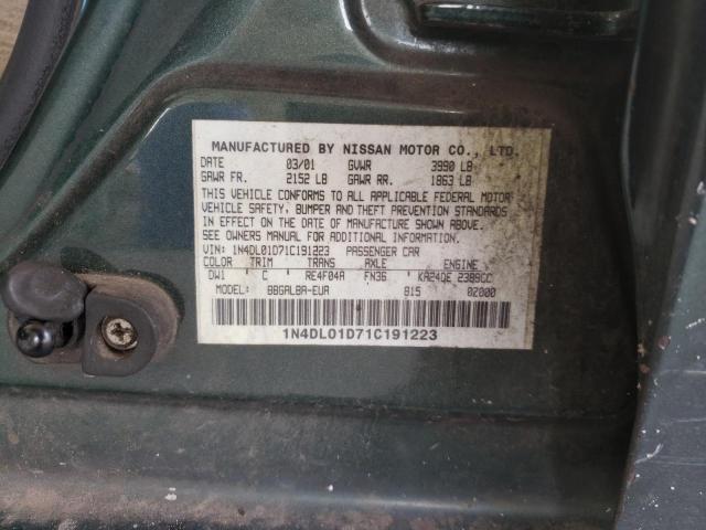 Photo 10 from auction – 2001 NISSAN ALTIMA XE with VIN 1N4DL01D71C191223