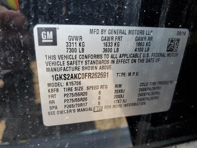 Photo 10 from auction – 2015 GMC YUKON SLE with VIN 1GKS2AKC0FR262691