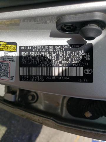 Photo 10 from auction – 2005 TOYOTA CAMRY LE with VIN 4T1BE32K55U396576
