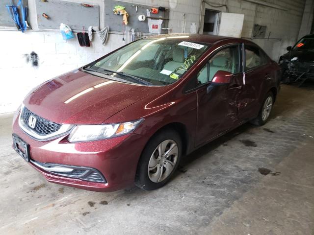 Photo 2 from auction – 2013 HONDA CIVIC LX with VIN 2HGFB2F51DH588125